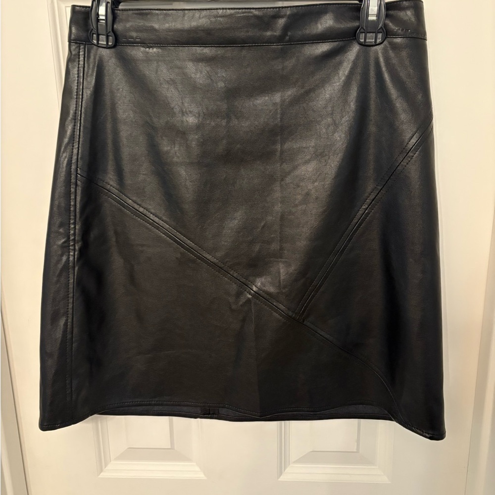 Faux leather skirt